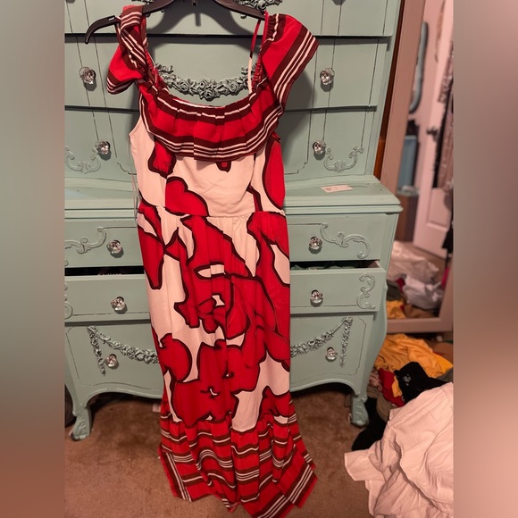 L NWest Red midi Dress - Picture 5 of 7